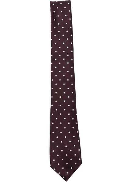 Cravate Tom Ford Satin Polka Dot Tie BORDEAUX Barbati (BM 18923950) 1