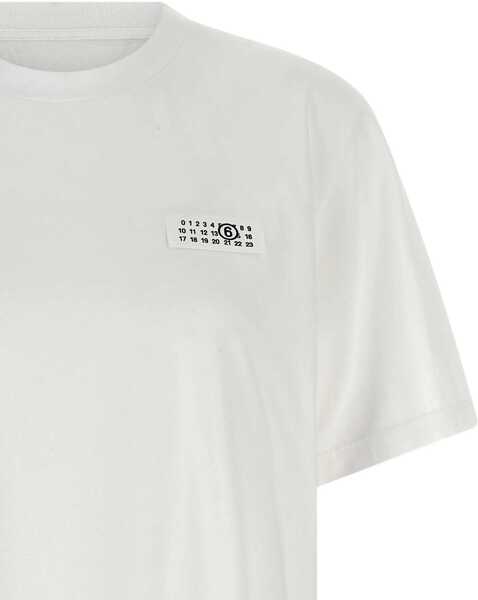 Tricouri MM6 Maison Margiela Cotton T-Shirt OPTIC WHITE Femei (BM 18924001) 3