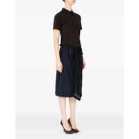 Tricouri Polo Dama - Tricouri Polo Maison Margiela Semi-sheer polo Shirt UMBER Femei (BM 18924022) - B-mall.ro