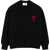 AMI Paris Ami De Coeur Sweater NOIR/ROUGE