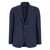 Tagliatore Blue Single-Breasted Jacket With Peak Lapel In Wool And Cotton Blend Man BLUE