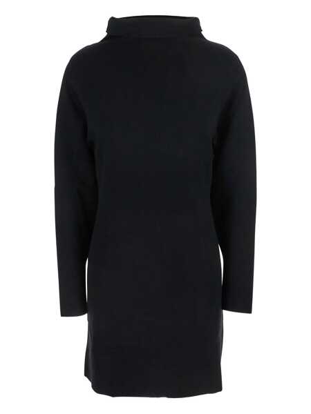 Rochii P.A.R.O.S.H. Black Turtleneck Midi Dress In Wool And Cashmere Woman Black Femei (BM 18925245) 1