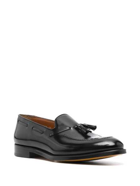 Mocasini Doucals Black Slip-On Loafers With Tassel Detail In Smooth Leather Man Black Barbati (BM 18925281) 2
