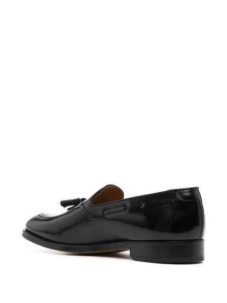 Mocasini Doucals Black Slip-On Loafers With Tassel Detail In Smooth Leather Man Black Barbati (BM 18925281) 3