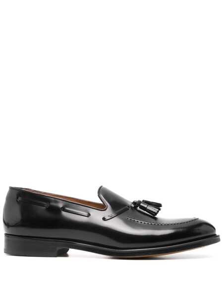 Mocasini Doucals Black Slip-On Loafers With Tassel Detail In Smooth Leather Man Black Barbati (BM 18925281) 1