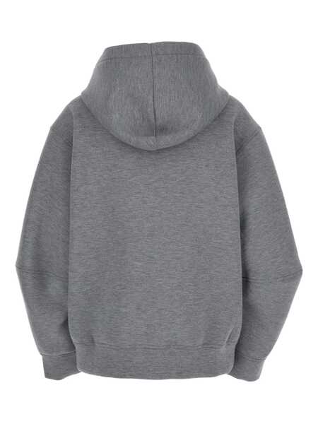 Bluze de trening TELA Grey Hoodie With Dropped Shoulder In Cotton Blend Woman GREY Femei (BM 18925293) 2