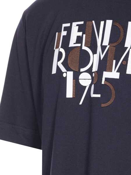 Topuri Fendi Fendi T-Shirts And Polos DARK BLUE Barbati (BM 18925314) 3