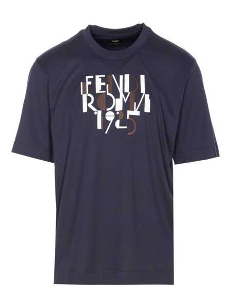 Topuri Fendi Fendi T-Shirts And Polos DARK BLUE Barbati (BM 18925314) 1