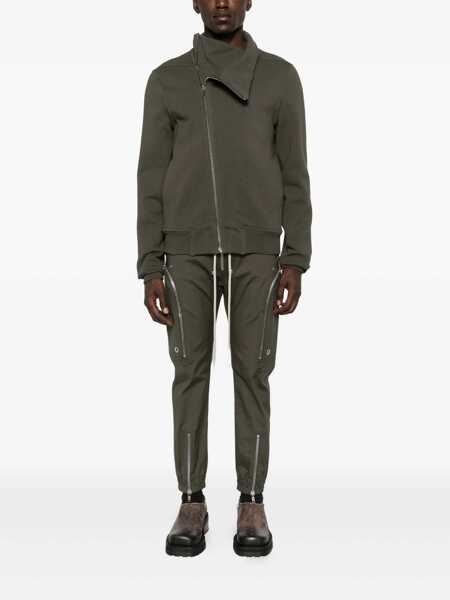 Pantaloni Rick Owens Bauhaus Green Pants With Elastic Waist In Cotton Stretch Man GREEN Barbati (BM 18925554) 2