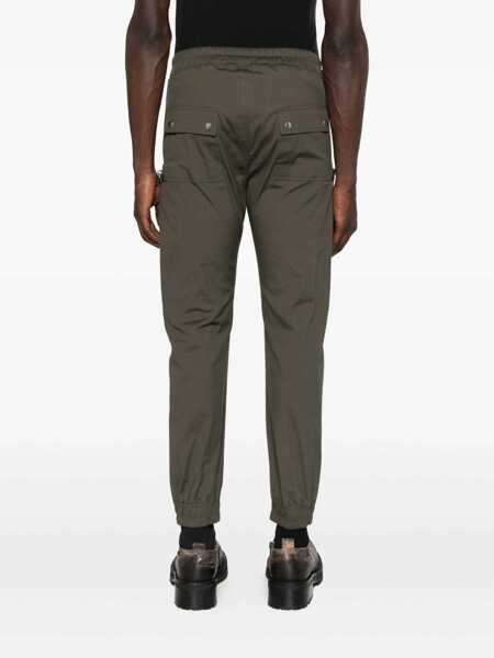 Pantaloni Rick Owens Bauhaus Green Pants With Elastic Waist In Cotton Stretch Man GREEN Barbati (BM 18925554) 4