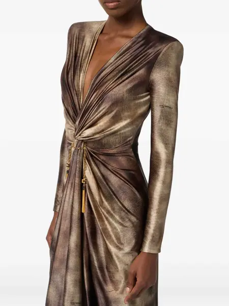 Rochii Elisabetta Franchi WOMENS DRESS Brown Femei (BM 18926073) 4