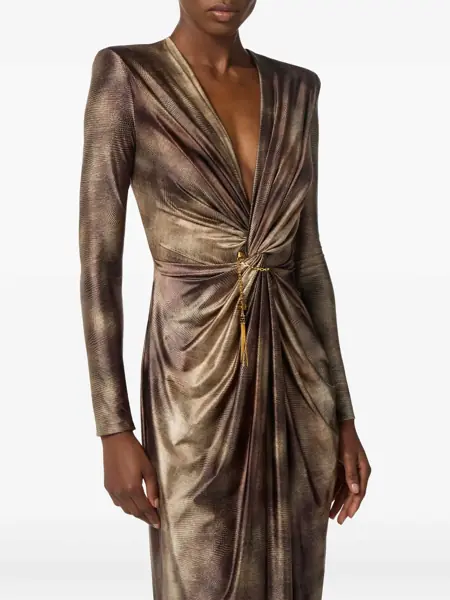 Rochii Elisabetta Franchi WOMENS DRESS Brown Femei (BM 18926073) 5