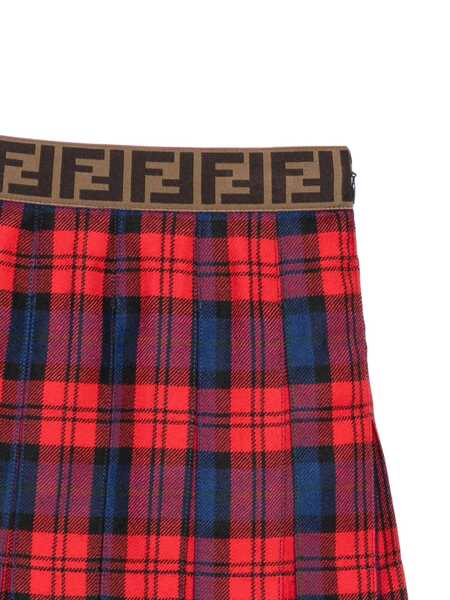 Fuste Fendi TARTAN SKIRT Red Fete (BM 18926211) 3