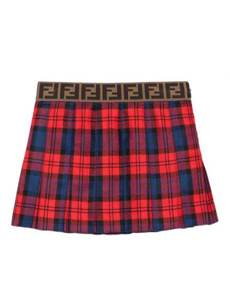 Fuste Fendi TARTAN SKIRT Red Fete (BM 18926211) 1