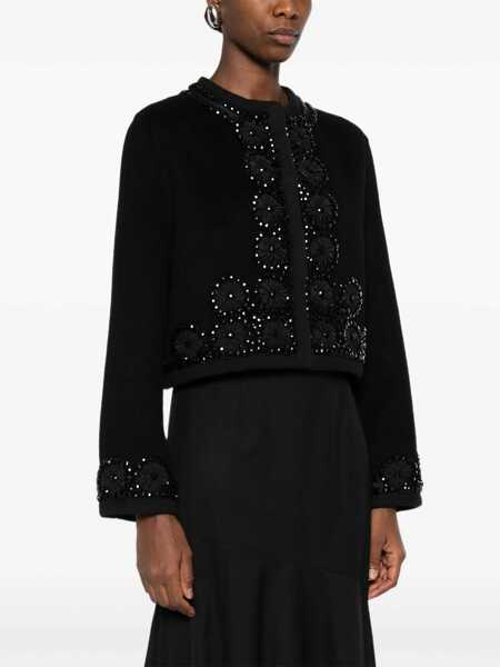 Paltoane P.A.R.O.S.H. JACKET WITH EMBROIDERY Black   Femei (BM 18926244) 3