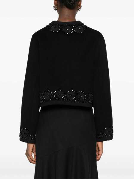 Paltoane P.A.R.O.S.H. JACKET WITH EMBROIDERY Black   Femei (BM 18926244) 4