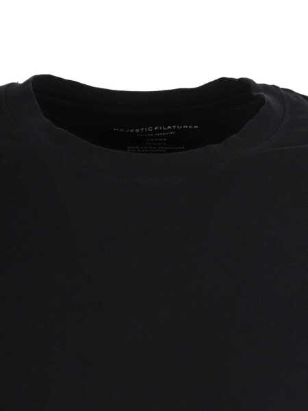 Tricouri Filatures Du Lion Short sleeve round neck T-shirt Black   Barbati (BM 18926319) 3