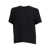 Filatures Du Lion Short sleeve round neck T-shirt Black  