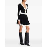 Rochii Dama - Rochii Balmain Knit short Dress NOIR/BLANC Femei (BM 18926425) - B-mall.ro