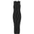 Balmain Sleeveless torsade knit long Dress NOIR/BLANC