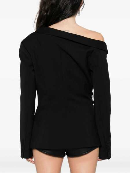 Sacouri GIUSEPPE DI MORABITO Giuseppe Di Morabito Asymmetrical Blazer Black Femei (BM 18926598) 4