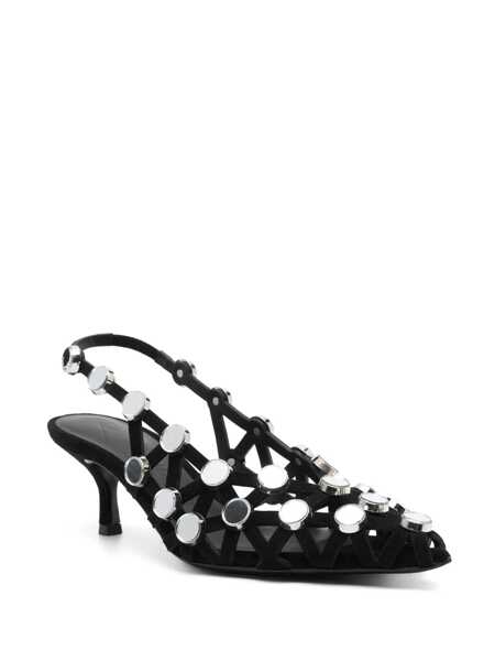 Pantofi cu toc THE ATTICO The Attico Slingback Grid Black Femei (BM 18927168) 2