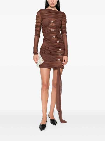 Rochii MACH & MACH Mach & Mach Mini Dress BROWN Femei (BM 18927660) 2
