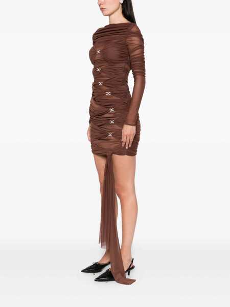 Rochii MACH & MACH Mach & Mach Mini Dress BROWN Femei (BM 18927660) 3