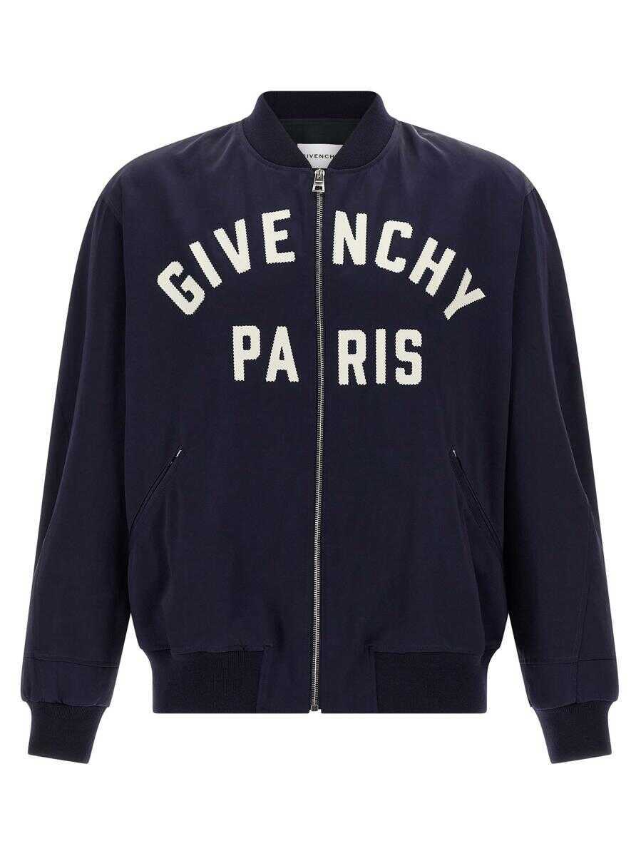Geci Givenchy Givenchy Logo Bomber Jacket BLUE Barbati (BM 18928176) 1