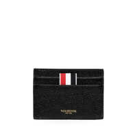 Portofele Thom Browne Double Sided Card Holder With Rwb Gg Tab In Pebble Grain Leather Accessories Femei