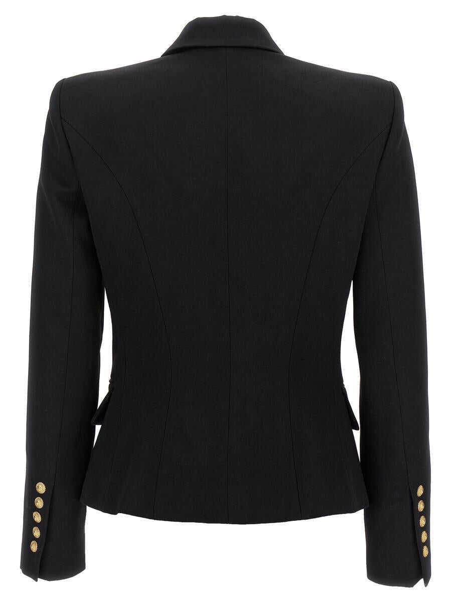 Geci Balmain Balmain Double-Breasted Blazer  Black Femei (BM 18928470) 2