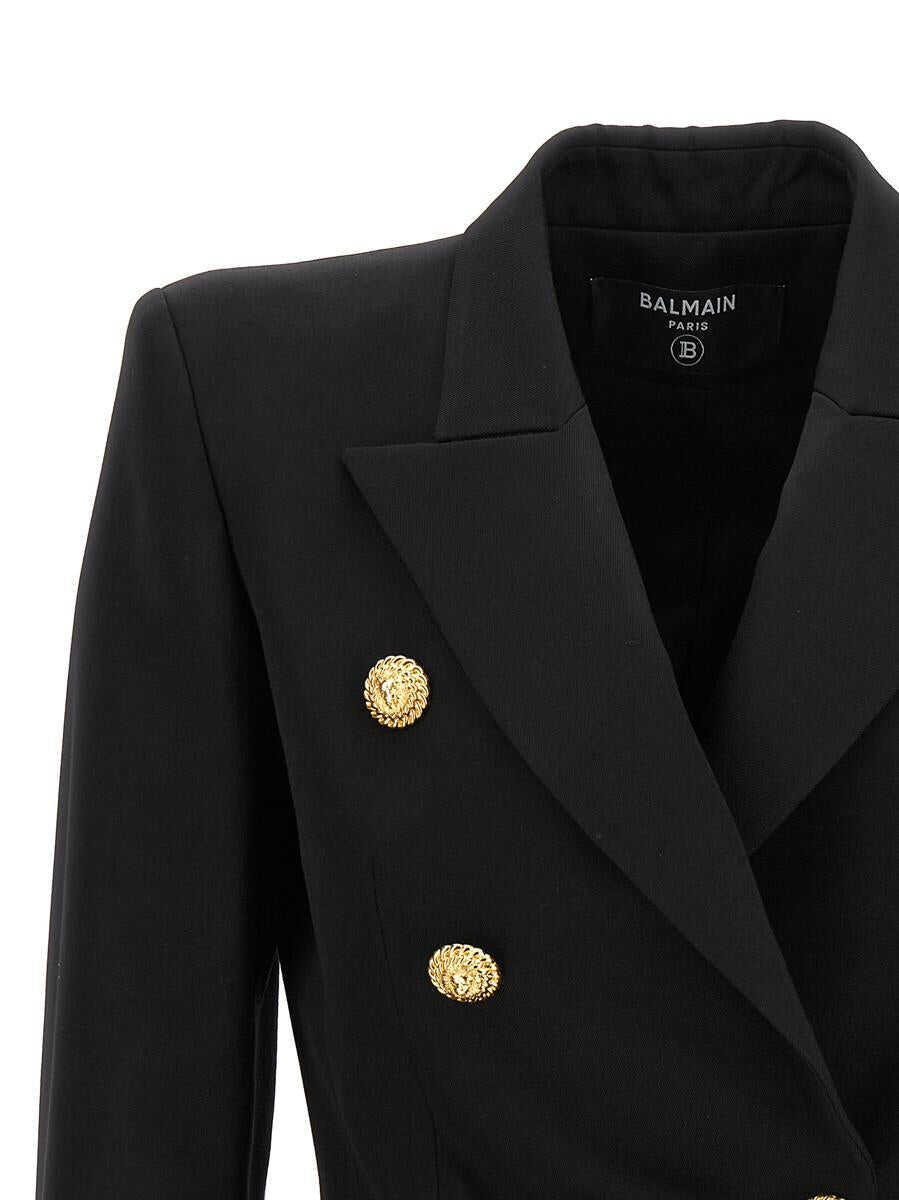 Geci Balmain Balmain Double-Breasted Blazer  Black Femei (BM 18928470) 3