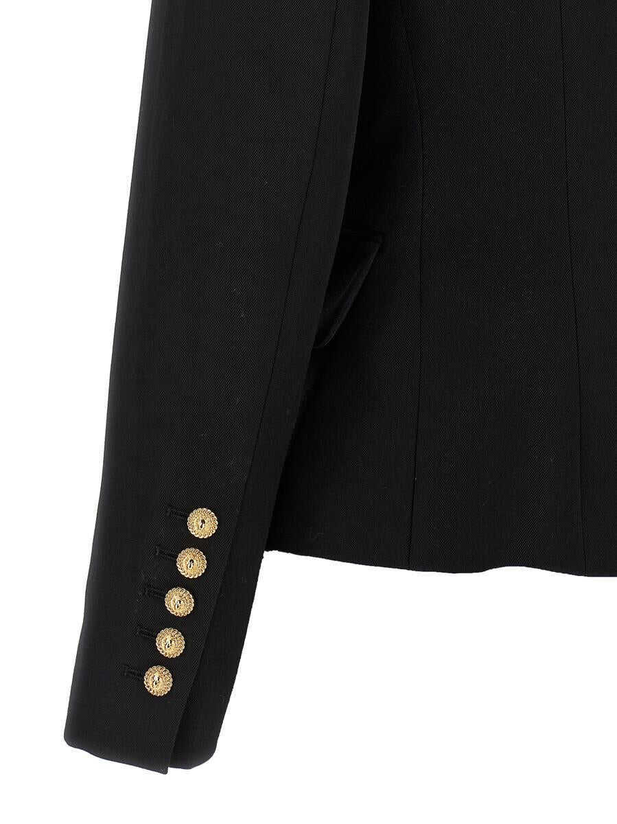 Geci Balmain Balmain Double-Breasted Blazer  Black Femei (BM 18928470) 4
