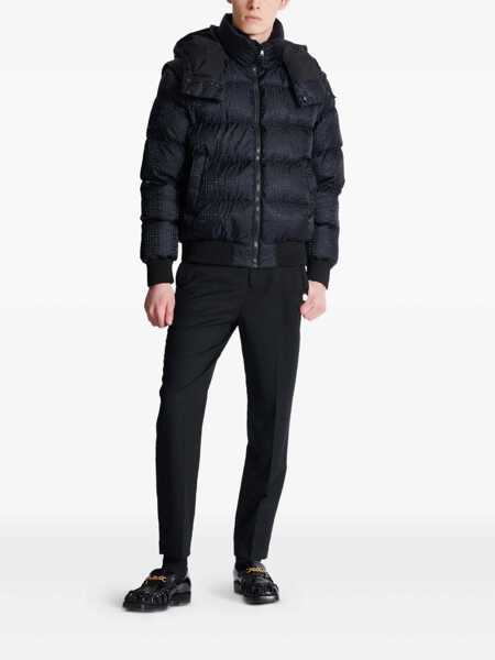 Geci Balmain Balmain Monogram Pb Labirinto Down Jacket Black Barbati (BM 18928599) 2