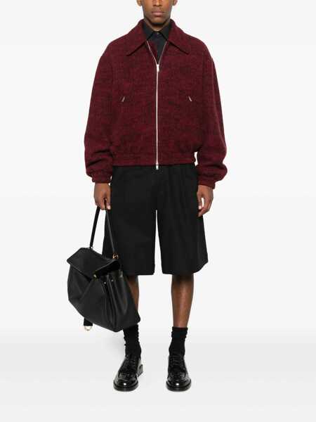 Geci Jil Sander Jil Sander Mlange Wool Bomber Jacket Red Barbati (BM 18928926) 2