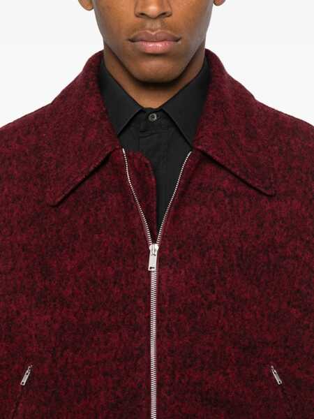 Geci Jil Sander Jil Sander Mlange Wool Bomber Jacket Red Barbati (BM 18928926) 5
