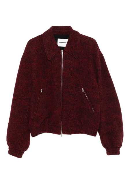 Geci Jil Sander Jil Sander Mlange Wool Bomber Jacket Red Barbati (BM 18928926) 1