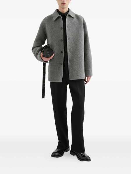 Geci Jil Sander Grey Jacket With Classic Collar And Front Button Closure In Wool Man GREY Barbati (BM 18928932) 3