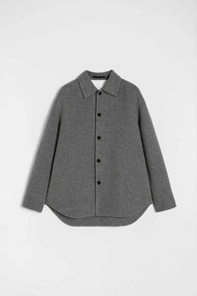 Geci Jil Sander Grey Jacket With Classic Collar And Front Button Closure In Wool Man GREY Barbati (BM 18928932) 1
