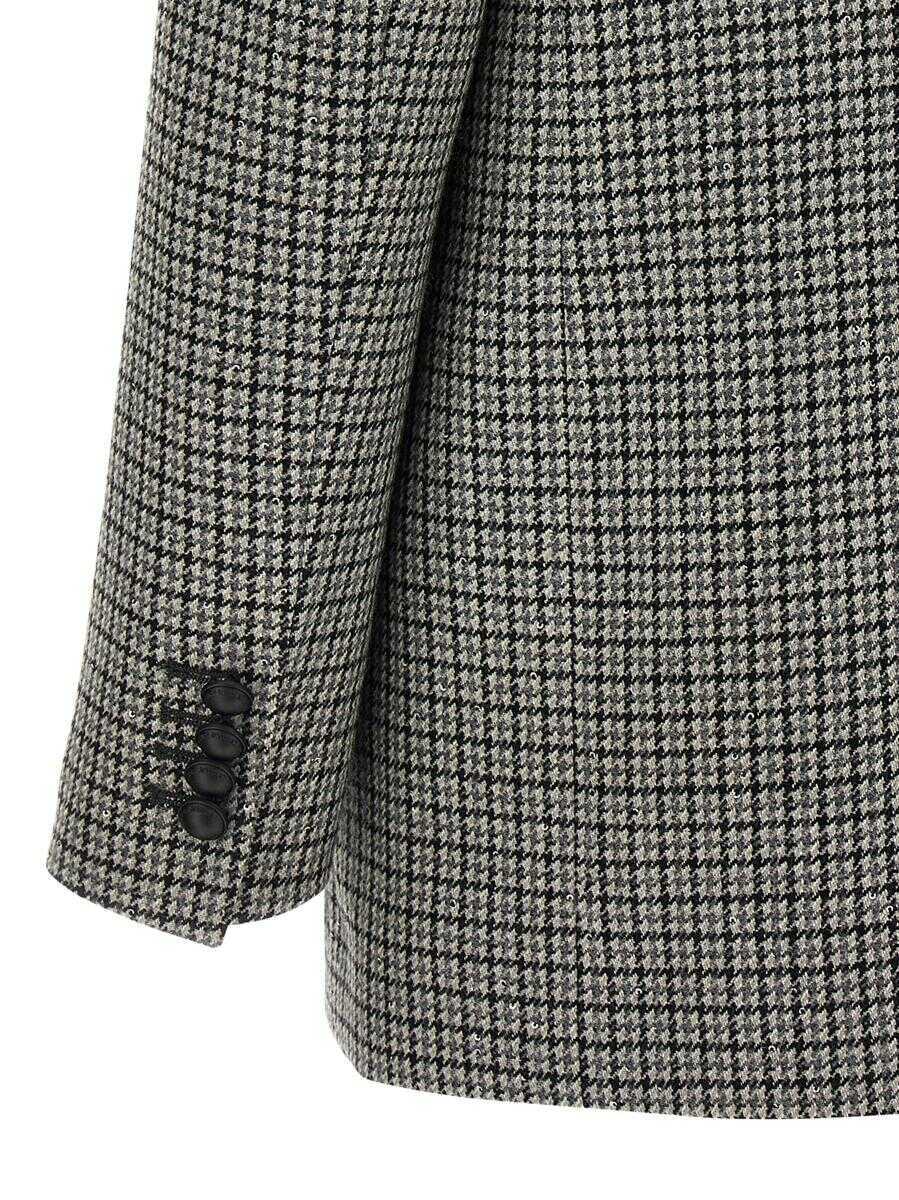 Geci Tagliatore Tagliatore Oversize Blazer Jacket GRAY Femei (BM 18928956) 4