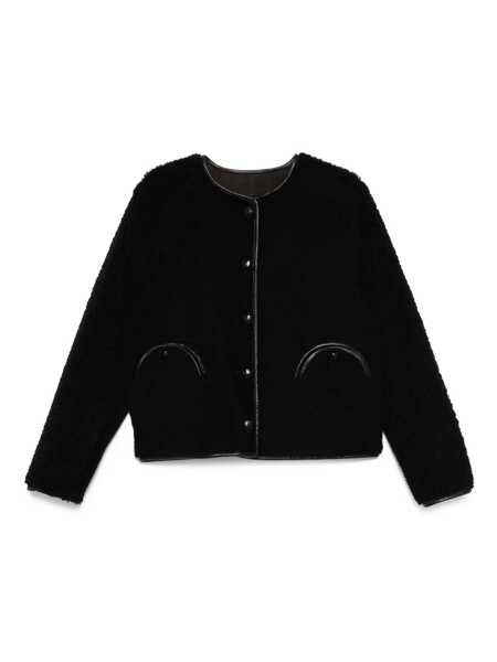 Geci BLAZ MILANO Tatoosh Brown Shearling Jacket With Two Front Welt Pockets In Fur Woman Black Femei (BM 18928977) 1