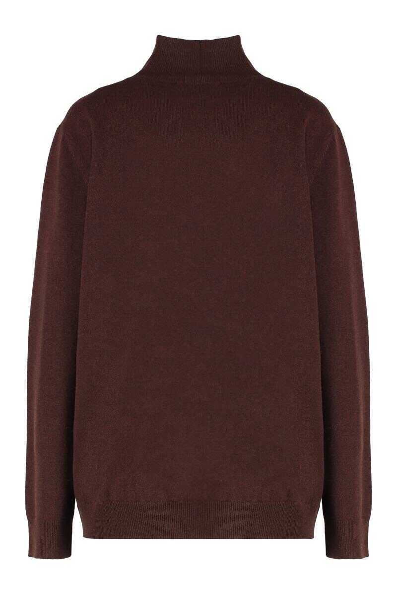 Pulovere Fabiana Filippi Fabiana Filippi Wool Blend Turtleneck Sweater BROWN Femei (BM 18929223) 2