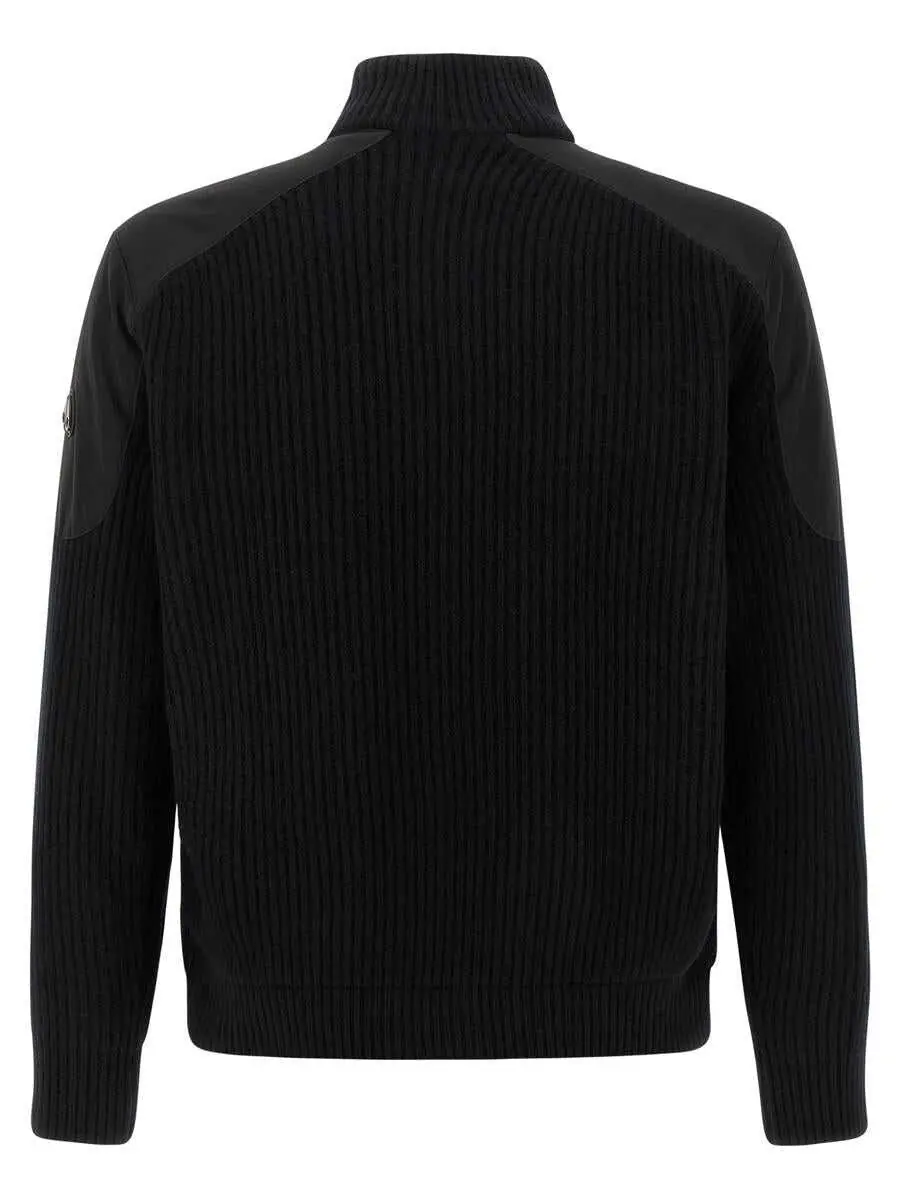 Bomber jacket Moose Knuckles Moose Knuckles Magnus Knit Hybrid Bomber Jacket Black Barbati (BM 18929235) 2