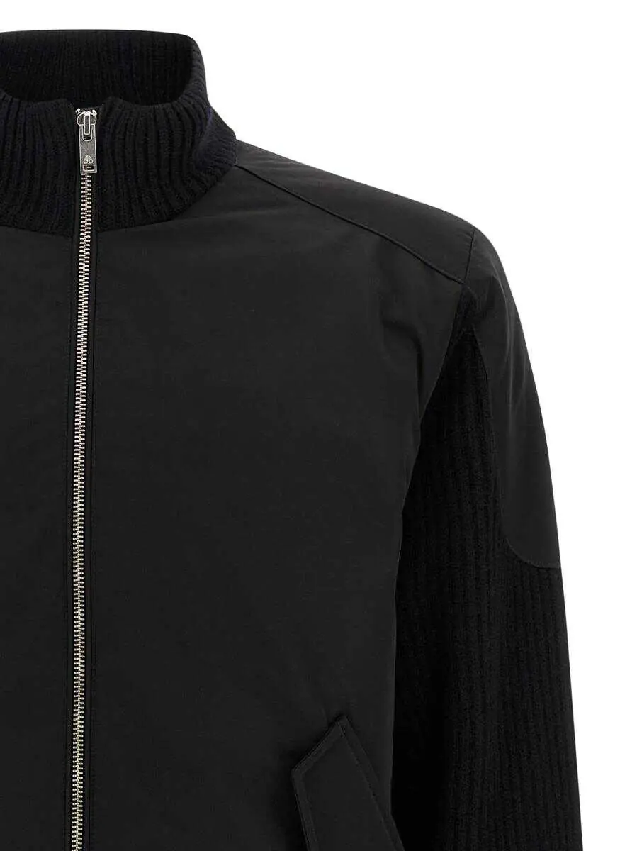 Bomber jacket Moose Knuckles Moose Knuckles Magnus Knit Hybrid Bomber Jacket Black Barbati (BM 18929235) 3