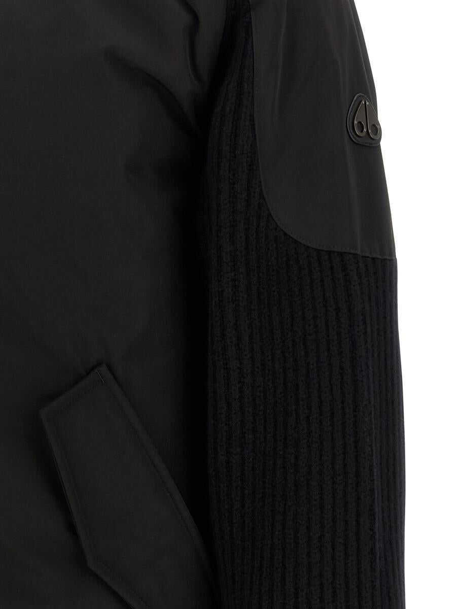 Bomber jacket Moose Knuckles Moose Knuckles Magnus Knit Hybrid Bomber Jacket Black Barbati (BM 18929235) 4