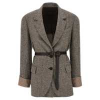 Geci Brunello Cucinelli Belt Blazer Femei
