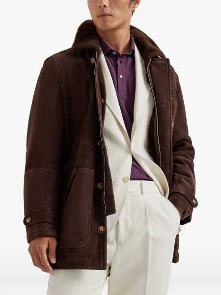 Geci Brunello Cucinelli Brunello Cucinelli Parka Model Sheepskin Jacket BROWN Barbati (BM 18929508) 3