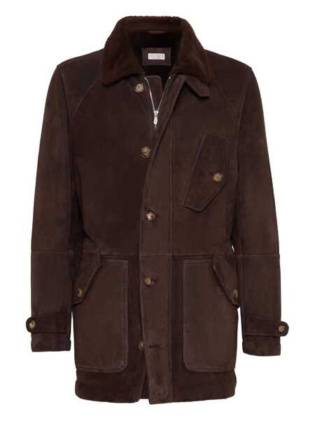 Geci Brunello Cucinelli Brunello Cucinelli Parka Model Sheepskin Jacket BROWN Barbati (BM 18929508) 1