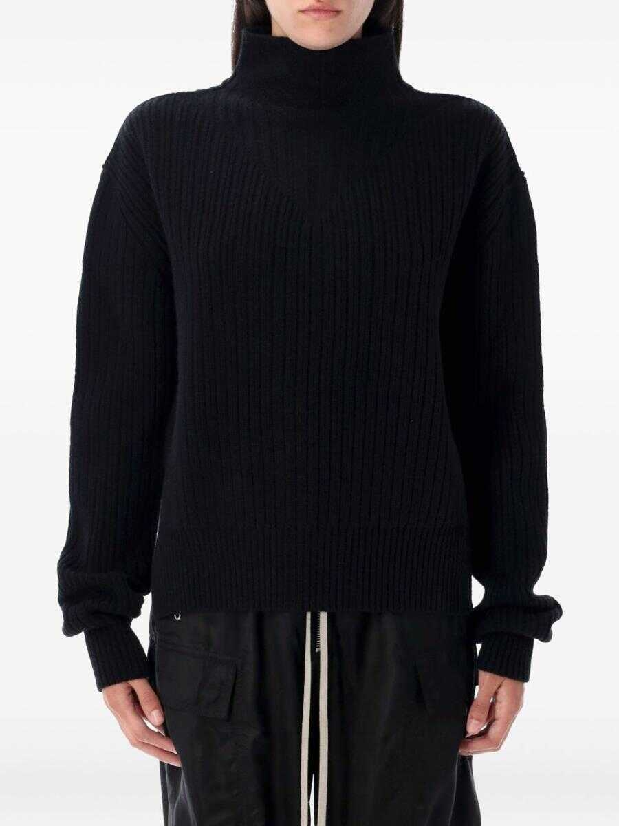 Pulovere Rick Owens Rick Owens Wool Turtle-Neck Jumper Black Femei (BM 18929796) 1