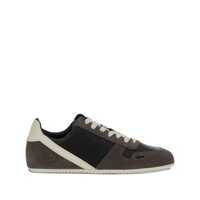Sneakers Black Low-Top Sneakers With Suede Inserts In Leather Woman Femei